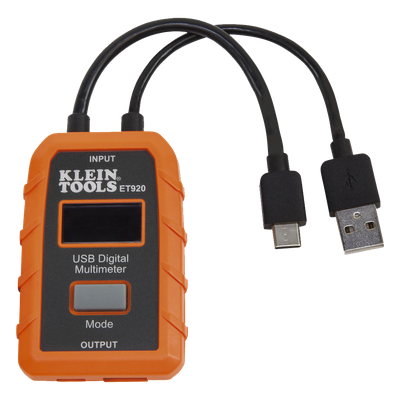 ET-920 - Multímetro Digital USB / Voltaje 3-20 V DC / Corriente hasta 5 A / Registro 1000 Horas / USB-A y USB-C / Resistente a Caídas 2 m (6.6 ft)