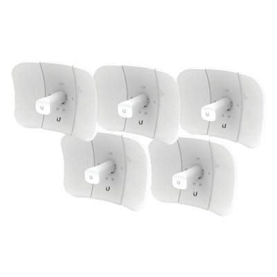 LBE-5AC-GEN2-5 - Kit CPE airMAX AC / 5 GHz / 450 Mbps / Antena 23 dBi / 2x2 MIMO / 5 Unidades / 5150-5875 MHz