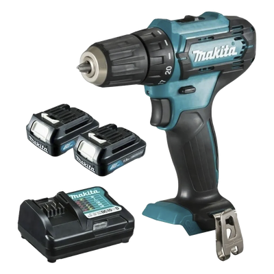 DF3-33D-WYE - Atornillador broquero cambio rápido 3/8" / 2 baterías 12V 1.5Ah / 81 accesorios / 6.0 N.m / 220 RPM