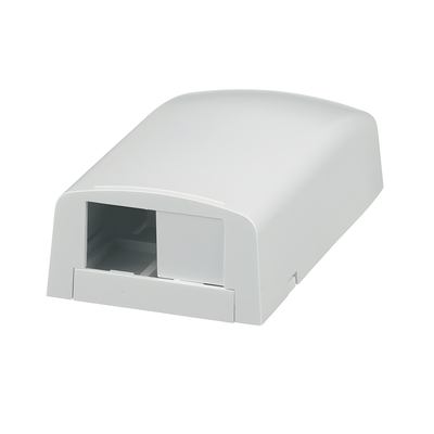 CBX2WH-AY - Caja de Montaje en Superficie / 2 Espacios Mini-Com / 2 Puertos / ABS / 1.95 x 1.06 x 3.65 pulgadas