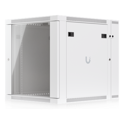 UACC-RACK-12U-WALL-SW-G - Gabinete Rack 12U / 600x703 mm / Puerta Vidrio Templado / Puerta Trasera Abatible / Paneles Laterales con Llave / Acero SPCC 1.2 mm