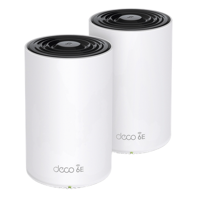 DECOXE75-2PACK - Sistema Mesh Wi-Fi / Wi-Fi 6E AX5400 / Triple Banda 2.4/5/6 GHz / 3 Puertos Gigabit WAN/LAN / 4 Antenas Internas / Gestión App Móvil