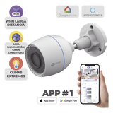 CS-H3C - EZVIZ H3c Bala (forma) Cámara de seguridad IP Exterior 1920 x 1080 Pixeles Pared, Inalámbrico y alámbrico, Amazon Alexa & Google Assistant, Blanco