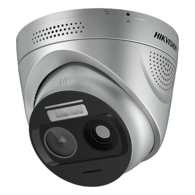 HF-VT343 - Cámara IP Turret / Detección Térmica de Incendios / 4 Megapíxel Óptico + 1 Megapíxel Térmico / Doble Espectro / Alcance de Llama 30 m (98.4 ft) / IP67 / -20 a 550 °C