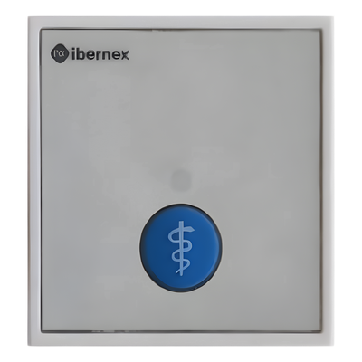 NX2397/B/V2 - Módulo de Botón para Empotrar / 1 Tecla Iluminada con Realimentación Táctil y Audible / Lector RFID 125KHz Integrado / Comunicación RS485 / Señalización Luminosa de Estado de Alarma y Presencia Médic