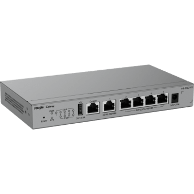 RG-CNC105 - Controlador de Red (CNC) / Todo en Uno AC-Router-Switch PoE / 5 Puertos 2.5G / 4 Puertos PoE+ / Gestión de 32 APs / Capacidad de Reenvío 2 Gbps / Gestión Cloud / Línea Cybrey