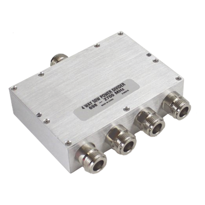 D4-75FN - Divisor de Potencia Wilkinson / 4 Vías / 698-2700 MHz / 50 W / Conectores N / Aislamiento 20 dB