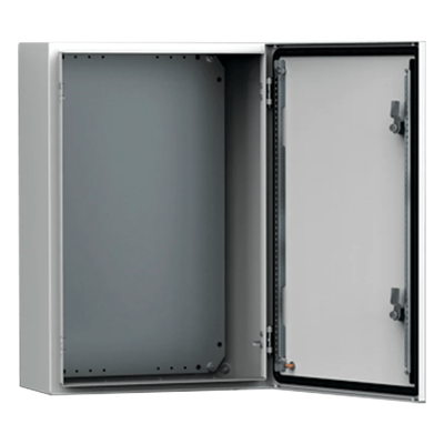 MAS0403015R5 - Gabinete de Pared para Exterior / IP66 NEMA 4/12/13 / IK10 / Acero 1.5 mm / 400 x 300 x 155 mm (15.7 x 11.8 x 6.1 in) / Bisagras Ocultas 130°