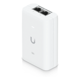 UACC-POE+-2.5G - Adaptador PoE+ / 30 W / 2.5 Gbps / 48V 0.65A / (2) Puertos RJ45 Blindados / LED Indicador / Protección contra Sobretensiones