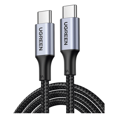 70427 - Cable USB-C a USB-C / Carga Rápida 100W / Transferencia 480 Mbps / Nylon Trenzado / 1 m (3.3 ft) / PD3.0 y QC4.0