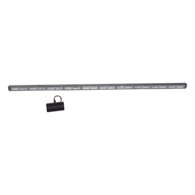 XLT2131A - Barra de Luz de Advertencia / 10 Módulos de 6 LED / 49 Pulgadas / Ámbar / 18 Patrones de Destello / 10-30 VCC / 7.2 A / IP Resistente al Agua / Cable 10.5 m (34.4 ft)