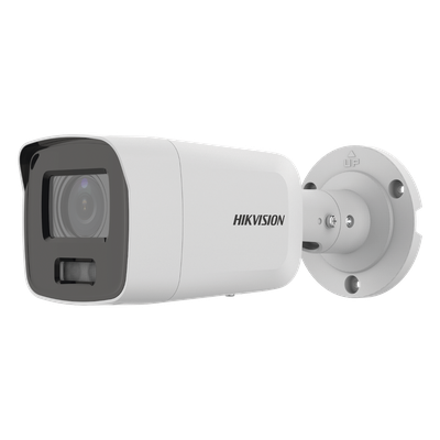 DS-2CD3087G2-LSU(C) - Bala IP 8 Megapixel (4K) / Imagen a Color 24/7 / Lente 2.8 mm / Luz Blanca 40 mts / Exterior IP67 / WDR 130 dB / Entrada y Salida de Audio y Alarma / Captura Facial / ONVIF / Micro SD / Micrófono Integrado