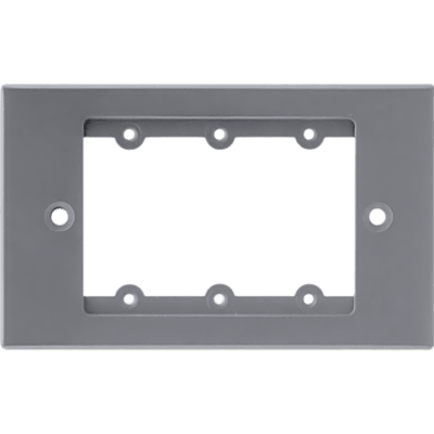 FRAME-1G/US(G) - Frame para Wall Plate Inserción | 1 Gang | Metal | Version USA | Incluye Inserciones y Tornillos | Gris