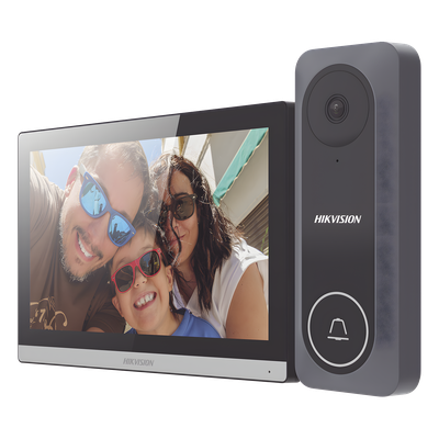 DS-KIS312-P - Videoportero Híbrido / Pantalla Táctil 7" / Wi-Fi 2.4 GHz / Cámara 1 Megapixel / TurboHD / Gran Angular 130° / IR 3 m (9.8 ft) / Audio Bidireccional