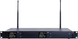 Receptor Inalámbrico Dual Canal Digital U-Band | 4 Bandas de Frecuencia (470-830 MHz) | Transmisión Digital pi/4-DQPSK | Pantalla TFT-LCD 2.2" | Anti-