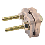 TG-AB18 - Conector de Puesta a Tierra / Varilla 5/8" a 1" / Cable 4 a 3/0 AWG / Tubería 3/8" a 3/4" / Bronce