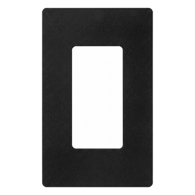 SC1MN - Placa de Pared Decorativa / 1 Espacio / Diseño Sin Tornillos Visibles / Acabado Satinado Midnight / Perfil Delgado 7.6 mm