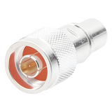 RFN-1001-S - Conector coaxial / N macho / Rosca-soldadura / Bronce plateado / Oro / Teflón / Cables LMR-400, CNT-400, RG8/U