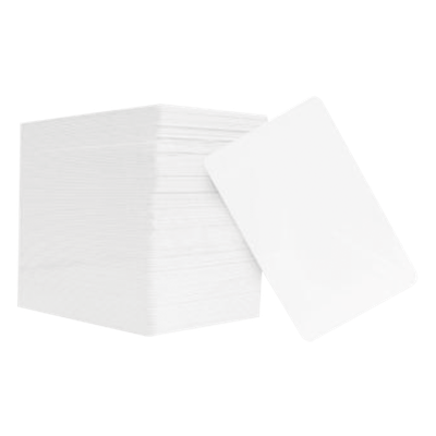 ACCESSCARDPVC - Tarjetas PVC CR80 / Paquete 100 Unidades / Doble Cara / 85.7 x 54 mm / 0.76 mm Espesor