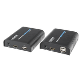 TT373KVM - Kit extensor KVM (HDMI y USB) hasta 120 metros / Resolución 1080P @ 60 Hz/ Soporta Cables de red STP y UTP CAT5/5E/6 /  HDMI 1.3 / HDCP 1.2 / PCM / Transmite el Video, Mouse, Teclado y Controla tu DVR vía USB a distancia