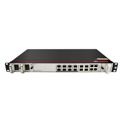 MA5801-GP08-H3 - OLT GPON / 8 Puertos GPON Clase C+ / 4 Uplink SFP/SFP+ / Switching 110 Gbit/s / Hasta 1024 ONTs / Doble Fuente AC / Rango -40 °C a +65 °C / 1 UR