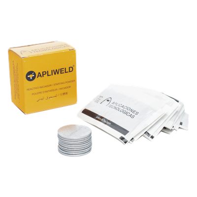 AT012N - Tabletas de Soldadura Exotérmica ApliWeld-T / Compuesto Ø43 mm / 20 Piezas / Unión Molecular Permanente / Alta Conductividad