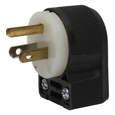 HUB-HBL5266CA - Clavija NEMA 5-15P / 15A 125V / 2 Polos 3 Hilos / Grado Industrial-Comercial / Angular / 1.53 x 1.22 x 2.11 in
