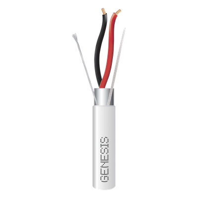 3221-5012 - Carrete de 152 Metros (500 Pies) de Cable / 2 x 16 AWG / Blindado / Plenum / Color Blanco / Para Aplicaciones de Audio, Seguridad y Control