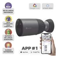 CS-BC1C - Cámara IP Inalámbrica / 2 Megapixel / Batería Recargable 7800 mAh / Visión Nocturna Color 10 m (32.8 ft) / Wi-Fi 2.4 GHz / IP66 / Audio Bidireccional / Sirena Integrada