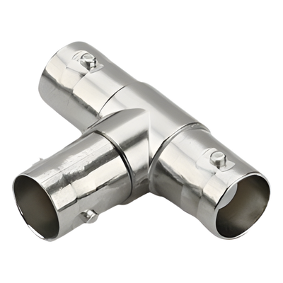 TT-RG-10 - Adaptador Coaxial en T / Triple BNC Hembra / 75 Ohm / Níquel-Oro-PTFE / 14.5 x 23.7 x 33.0 mm