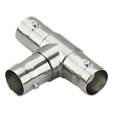TT-RG-10 - Adaptador Coaxial en T / Triple BNC Hembra / 75 Ohm / Níquel-Oro-PTFE / 14.5 x 23.7 x 33.0 mm