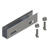 N00003 - Cople de Aluminio para Riel / Aluminio Serie 6000 / Compatible N Rail 4.72 y M2 / Acero Inoxidable / 115 g