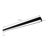 JLPP-22M - Panel LED Suspendido 22 W / 127 Vca~60Hz / Flujo luminoso 1 980 lm / Medidas 1182 x 70 x 45 mm  / TCC 6 500 K / Ángulo de Luz de 140°.