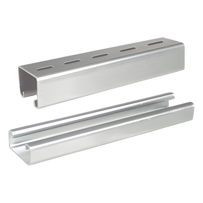 UNL-4X4-U10-EZ - Unicanal liso 4x4, 3000 mm, acabado ElectroZinc