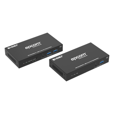 EPP-EU3100CB - Extensor USB 3.2 Gen 1 / 100 m (328 ft) / CAT6a / 5 Gbps / 4x USB-A + 1x USB-C / PoC 24V Bidireccional / RS-232 / GPIO / API