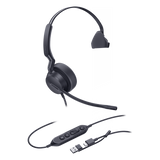 UH42-MONO-TEAMS-USB-C/A - Auricular USB Profesional / Mono / Cancelación de Ruido IA / Altavoz 35 mm / Certificado Microsoft Teams / USB-C/A