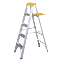 SYS-ET5 - Escalera Tipo Tijera / 5 Peldaños / Aluminio Tipo III / 1.83 m (6 ft) / Carga 90 kg / ANSI A14.2