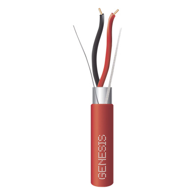 4406-5504 - Cable para Detección de Incendio / 2 x 16 AWG / Blindado / Tipo FPLR Riser / 152 m (500 ft) / Rojo