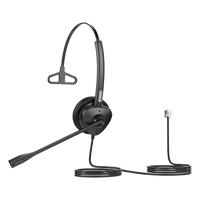 HT301 - Diadema Monoaural / Audio HD Wideband / Cancelación Pasiva de Ruido / Brazo Ajustable 260° / Conexión RJ9 / Diseño Ultraligero 73 g
