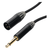 CMC-MM3-PM-L-3M - Cable de Audio XLR a Plug / 3 Polos Macho a 1/4 in Mono / Doble Blindaje / Longitud 3 m (9.8 ft) / Conectores Seetronic Serie M