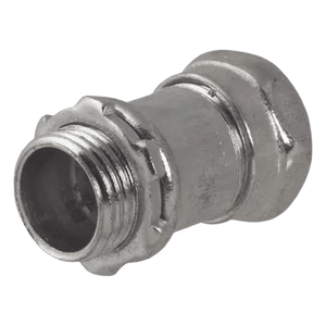 HUB-2906 - Conector Recto de Compresión / Acero Galvanizado / Pared Delgada 1 1/2" / Sin Aislamiento / 3.05" (77.47 mm) de Alto