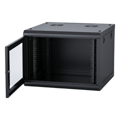 SR-19-04-GN3G - Gabinete de Pared / 4U / 19 in / Cristal Templado / 635mm Profundidad / 2.09 ft / 100 kg Carga