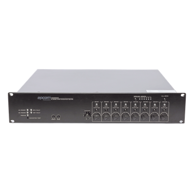 SF-6200MS - Controlador de Extensión de Evacuación por Voz / 8 Zonas / 500W / 19 Unidades en Cascada / 6 Entradas de Audio / Monitoreo Automático de Bocinas
