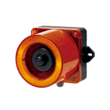 QWCD50-012024-A-LC - Señalizador Audiovisual Industrial / LED Ámbar / 31 Tonos / 123 dB / 12-24 VCD / IP66