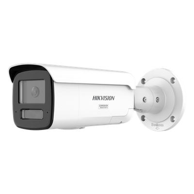 DS-2CD2T47G3-LIS2UY/SRB - Bala IP / 4 Megapixel / Lente 4 mm / 60 m IR + Luz Blanca / IP67 NEMA 4X / WDR 130 dB / ACUSENSE 3.0 / Estrobo Azul y Rojo / 196 ft Alcance / Audio 2 Vías
