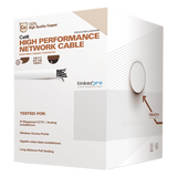 PRO-CAT-6-PLUS-W/500 - Bobina de Cable Cat6+ / 152m (500ft) / Calibre 23 AWG / 250 MHz / UL / Blanco / Sin Blindaje / CM Interior