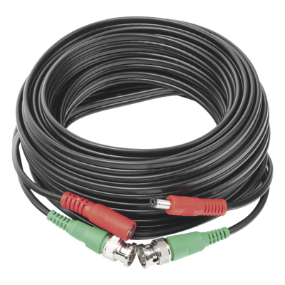 DIY-10M-4K - Cable Coaxial Siames / BNC RG59 + Alimentación / 10 m (32.81 ft) / CCA / 4K / Interior-Exterior