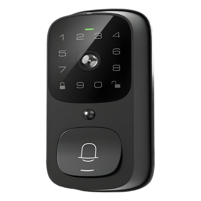 VL100 - Cerradura Inteligente con Videoportero / Wi-Fi 2.4 GHz / Huella Digital / Teclado Táctil / IP65 / 8 Baterías AA