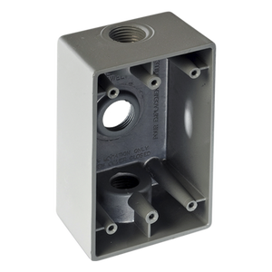 RR-0282 - Caja Condulet / 19 mm (3/4") / Tres Bocas / Aluminio Diecast / NPT / Intemperie