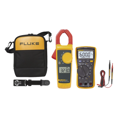 FLUKE-117/323KIT - Kit de Multímetro y Pinza Amperimétrica / Detección de Tensión sin Contacto / CAT III 600 V / Función AutoV/LoZ / Estuche y Suspensión Magnética Incluidos